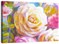 White and Gold Rose Bouquet Wall Art
