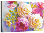 Layered Watercolor Rose Bouquet Wall Art