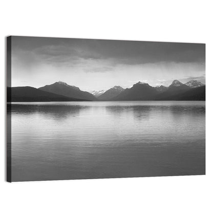 Lake Mcdonald Monochrome Reflection Wall Art