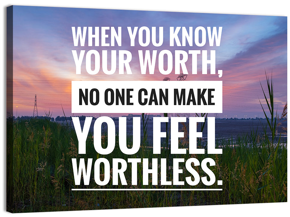 When You Know Your Worth, Golden Hour Wall Art, canvas print, landscape