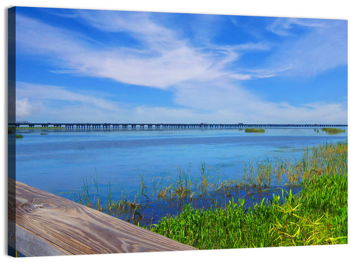 Meaher State Park Boardwalk Wall Art as a canvas print
