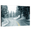 Winding Snowy Highway Wall Art