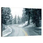 Winding Snowy Highway Wall Art