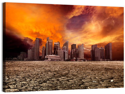 Desolate Singapore Skyline Wall Art