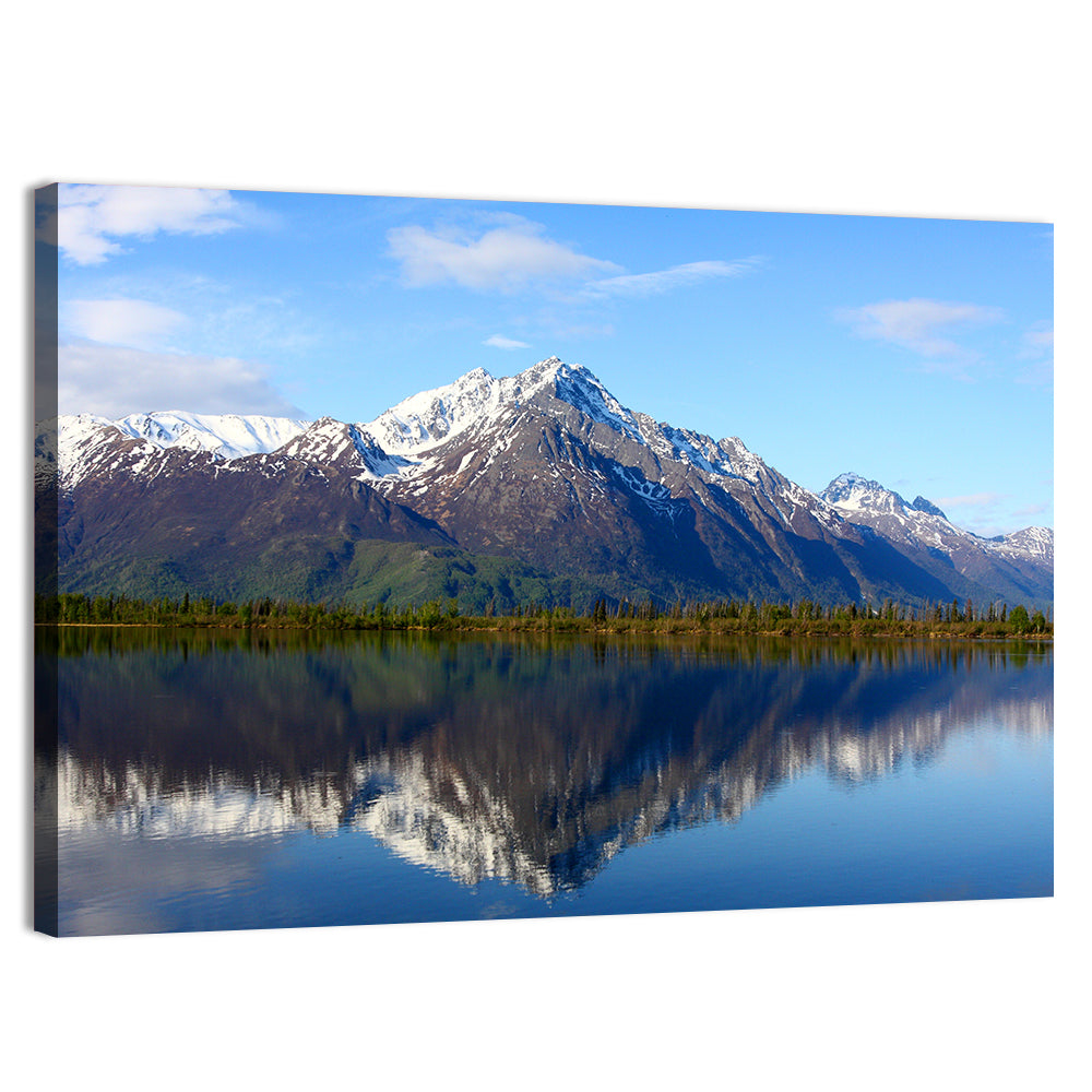 Pioneer Peak Reflected in Jim Lake Wall Art
