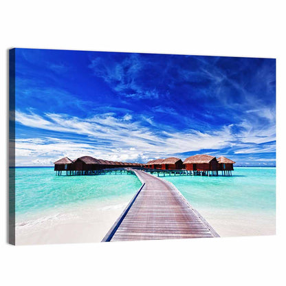 Maldives Overwater Bungalows Wall Art