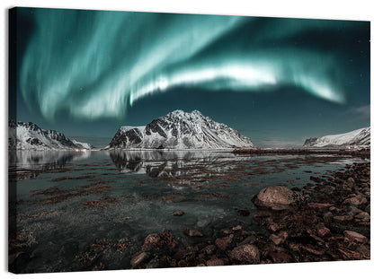 Lofoten Aurora Reflection Wall Art