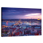 Istanbul Twilight Skyline Wall Art