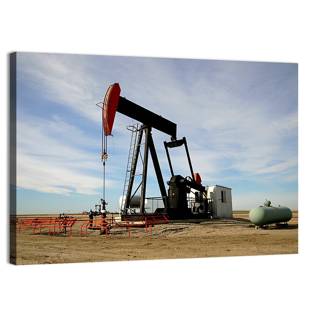 Pump Jack with Storage Tank Wall Art