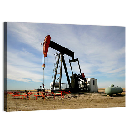 Pump Jack with Storage Tank Wall Art