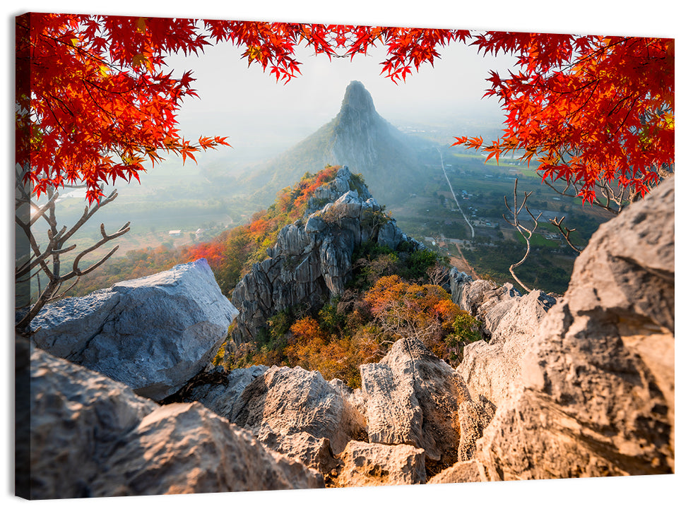 Khao Nor Maple Framed Peak Wall Art, canvas print, landscape