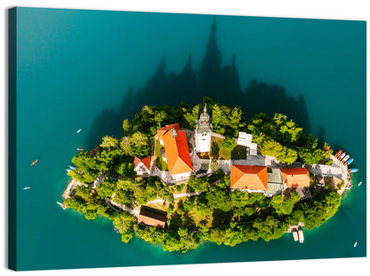Bled Island Aerial View Wall Art