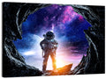 Astronaut at Alien Planet Cave Wall Art