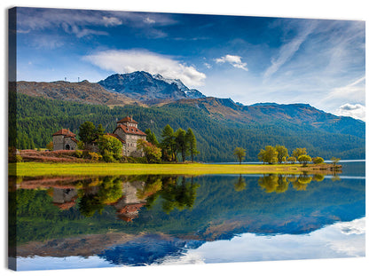 Lake Silvaplana with Crap Da Sass Wall Art