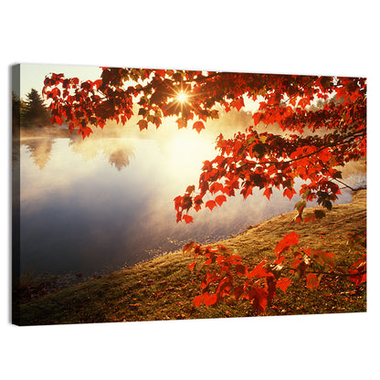 Autumn Pond Sunrise Connecticut Wall Art