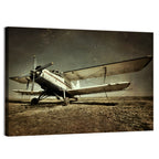 Vintage Military Biplane Wall Art