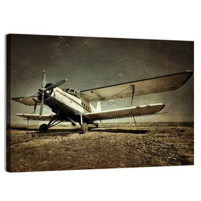 Vintage Military Biplane Wall Art
