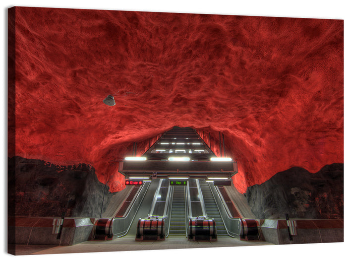 Solna Centrum Metro Station Wall Art as a canvas print