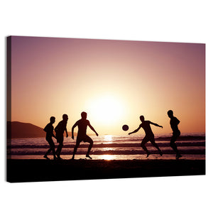 Football and Beach Sunset Wall Art