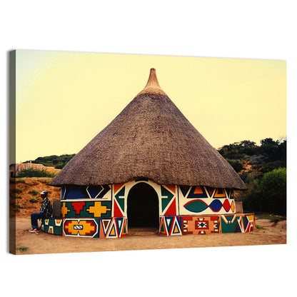 Ndbele Tribe Hut Wall Art