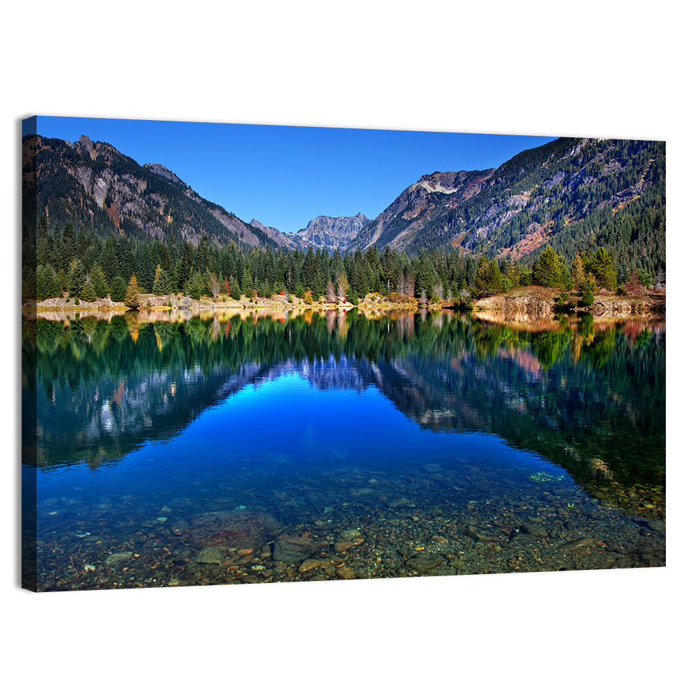 Gold Lake Reflection Wall Art