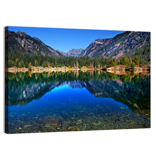 Gold Lake Reflection Wall Art