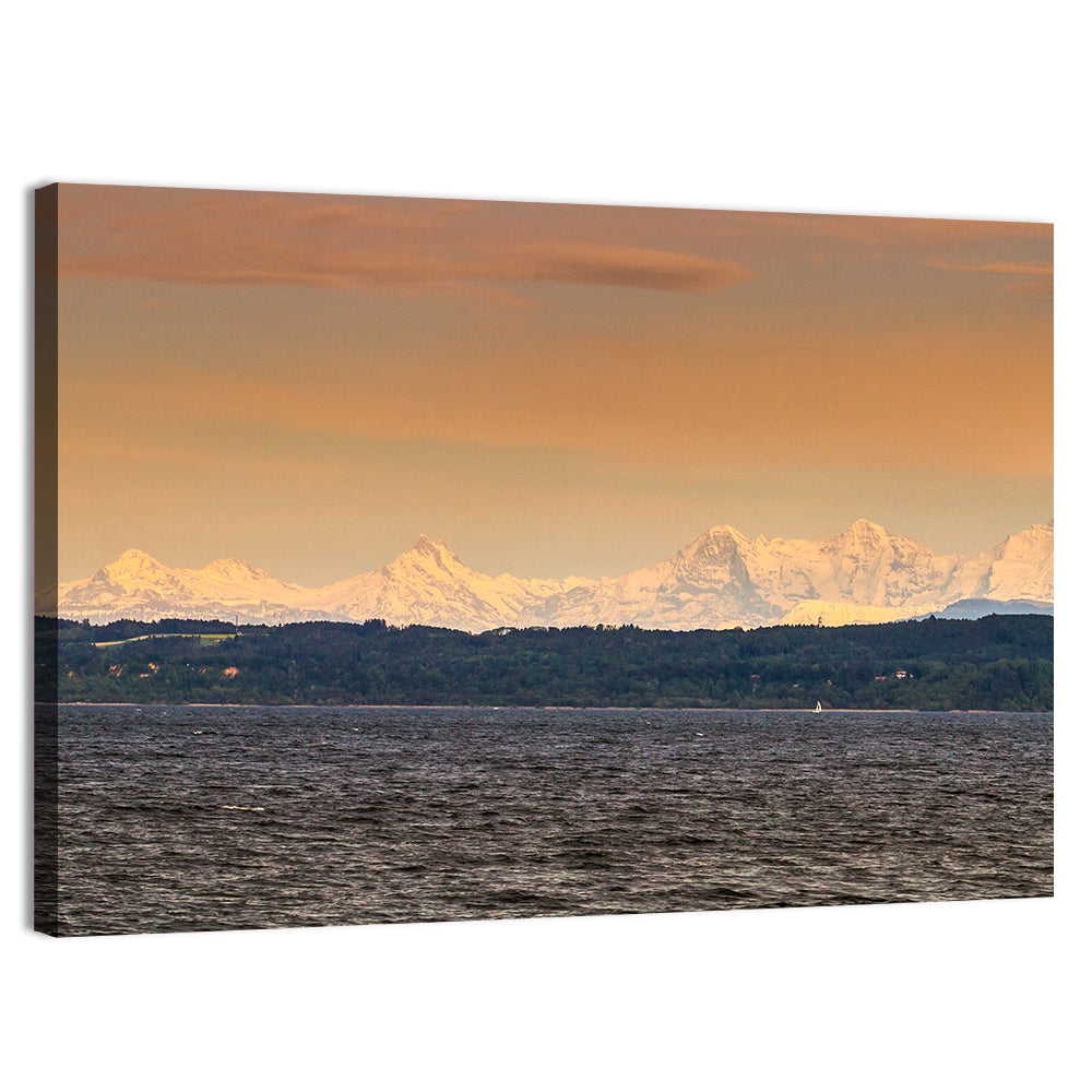 Lake Neuchatel Golden Hour Wall Art