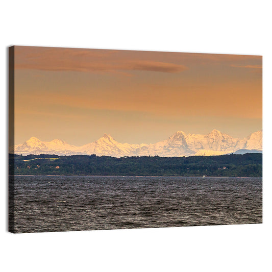 Lake Neuchatel Golden Hour Wall Art