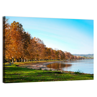 Lake Bolsena Autumn Shoreline Wall Art