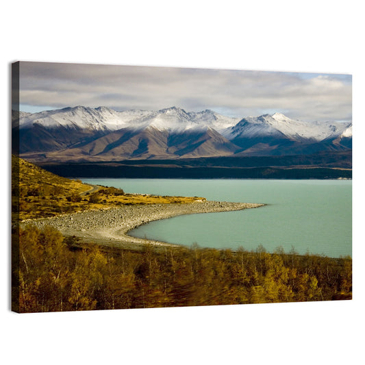 Lake Pukaki Autumn Shoreline Wall Art