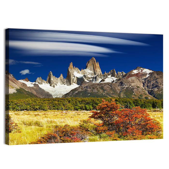 Fitz Roy Peaks, El Chaltén Wall Art as a canvas print
