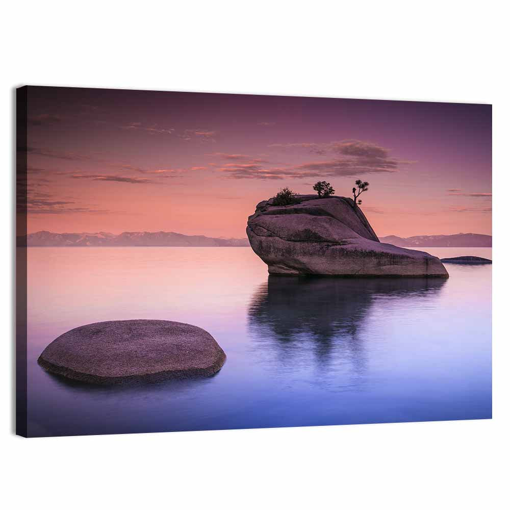 Bonsai Rock Sunrise Lake Tahoe Wall Art