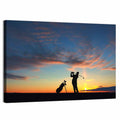 Sunset Golfer Silhouette Wall Art