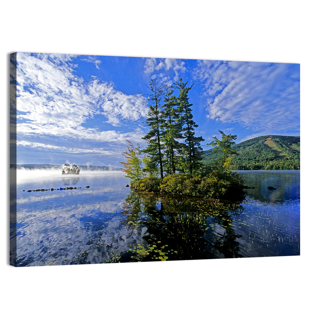 Misty Maine Lake Wall Art