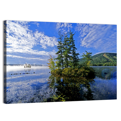 Misty Maine Lake Wall Art
