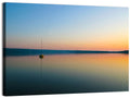Cyprus Lake Sunset Boat Wall Art