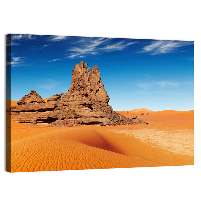 Sahara Rock Formation Landscape Wall Art as a canvas print