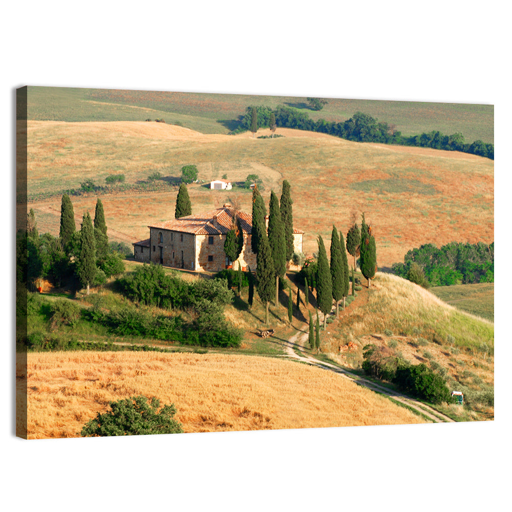 Golden Cypress Hill Villa Wall Art