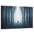 Lone Figure in Misty Forest Wall Art