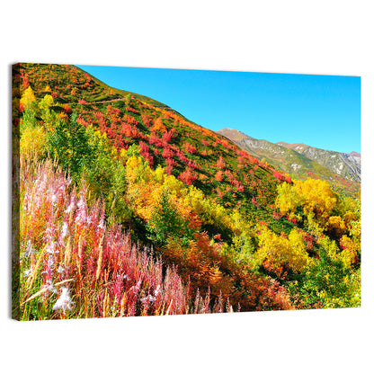 Svaneti Autumn Mountain Landscape Wall Art