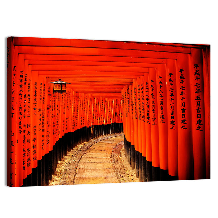 Fushimi Inari Torii Path, Kyoto Wall Art as a canvas print