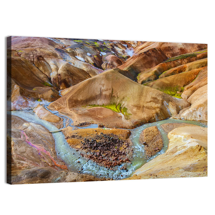 Kerlingarfjöll Geothermal Landscape Wall Art as a canvas print