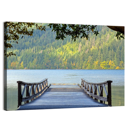 Lake Crescent Dock Perspective Wall Art