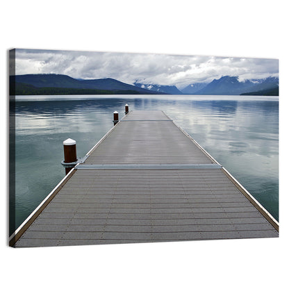 Lake Mcdonald Wooden Dock Wall Art