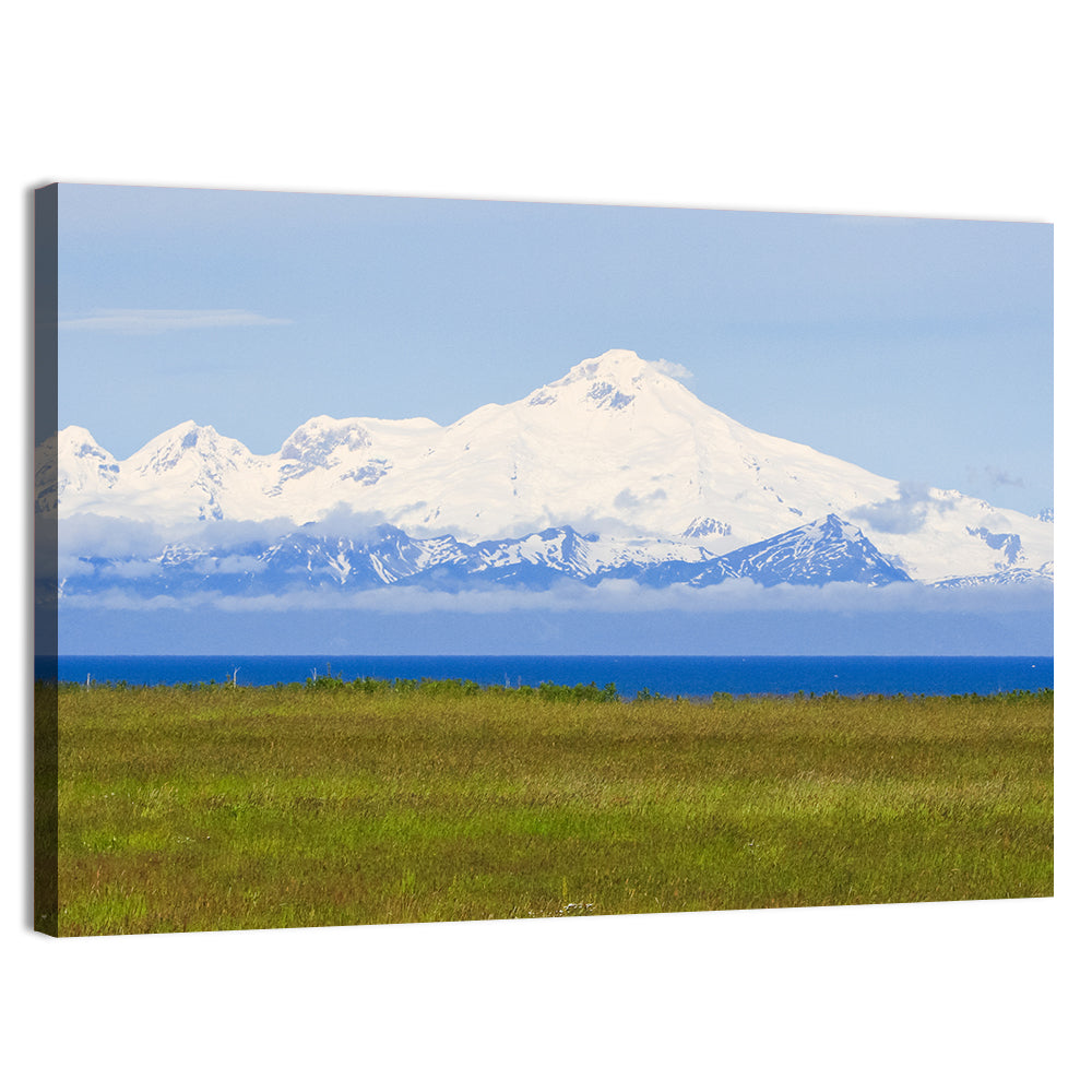 Mount Iliamna Volcano Wall Art, canvas print, landscape