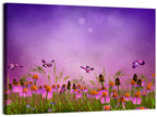 Purple Coneflower Butterfly Meadow Wall Art