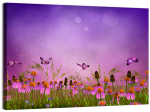 Floral Butterflies Concept Wall Art