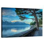 Lake Geneva View from Montreux Wall Art