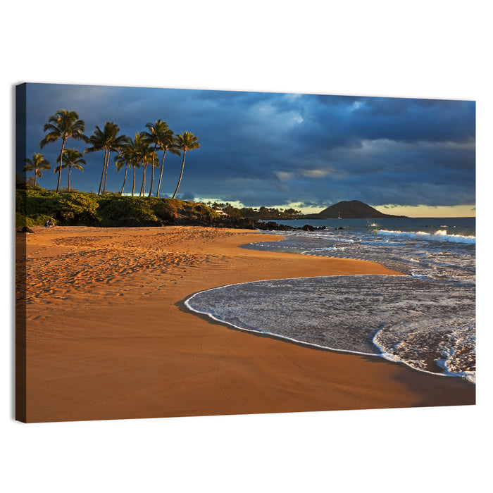 Poolenalena Beach Sunset Wall Art as a canvas print