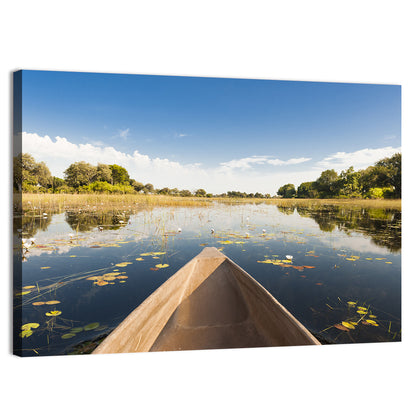 Mokoro Canoe in Okavango Delta Wall Art